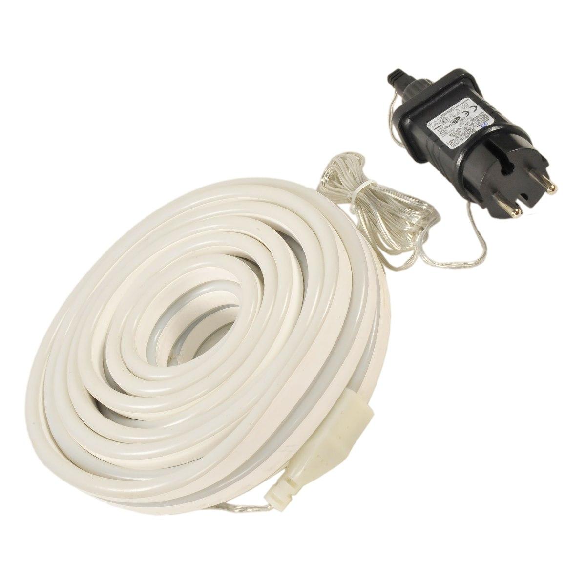Luci di natale esterno tubo led neon 960 rosso fluo 8 mt
