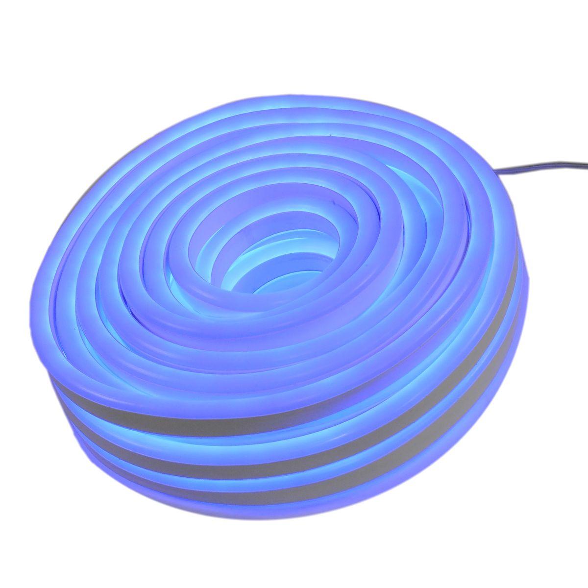 Luci di natale esterno tubo led neon 960 blu fluo 8 mt