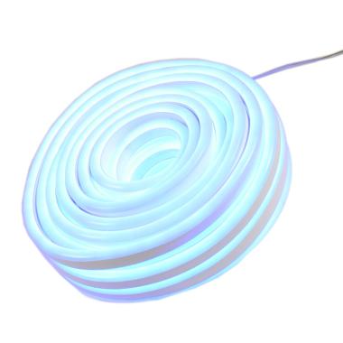 Luci di natale esterno tubo led neon 960 blu fluo 8 mt