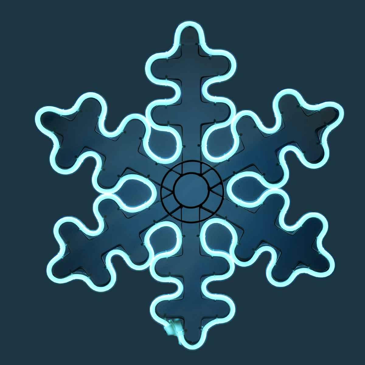 Luci di natale esterno 480 led fiocco neve neon blu 53 x 53 cm