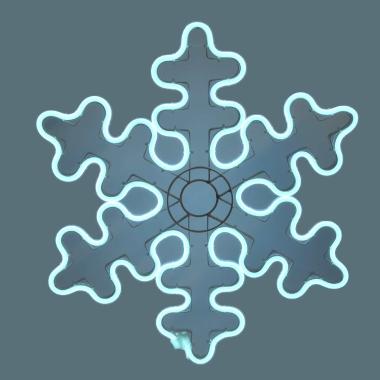 Luci di natale esterno 480 led fiocco neve neon blu 53 x 53 cm