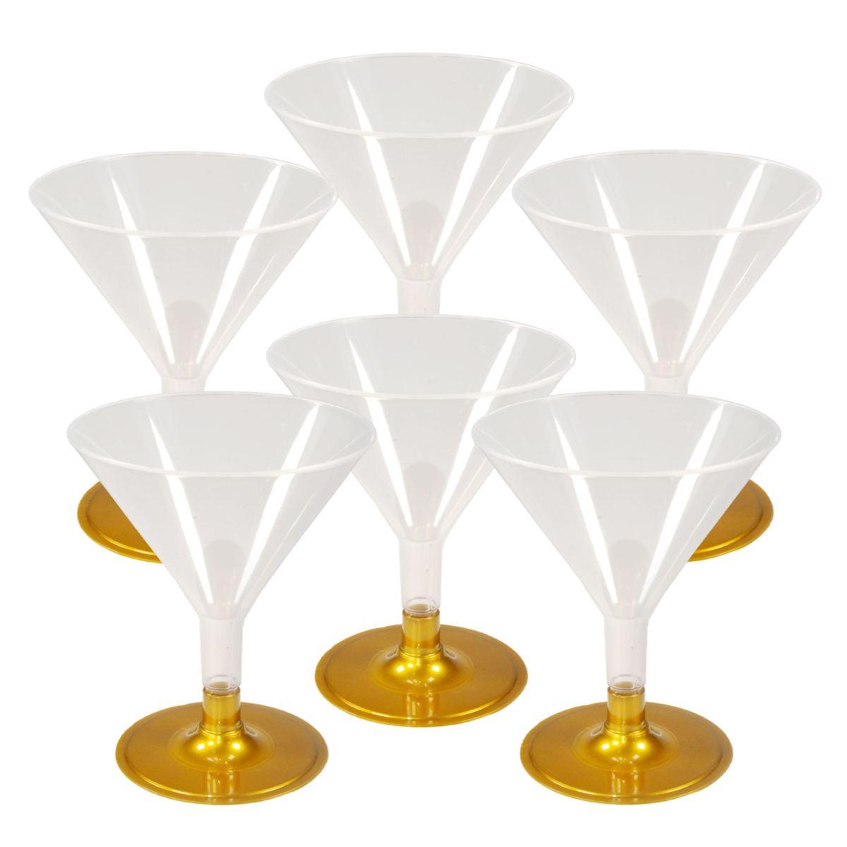 Bicchiere natalizi cocktail crystal oro 6 pz