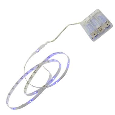 Luci di natale esterno batteria 20 led nastro blu 1 mt