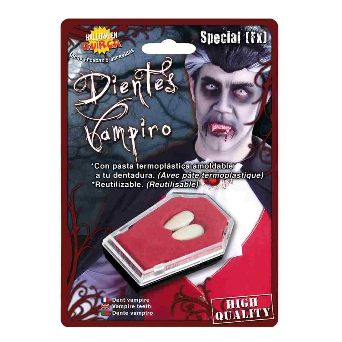 Denti canini vampiro bianchi