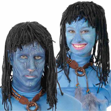 Parrucca afro indigena avatar lunga treccette