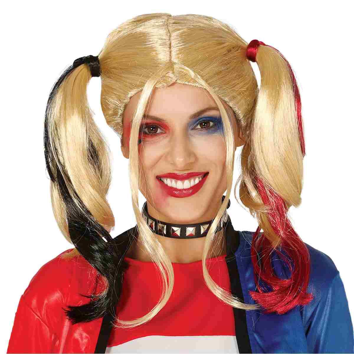 Parrucca bionda codini harley quinn