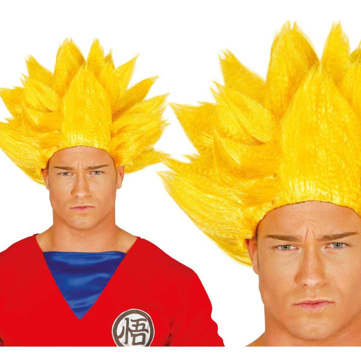 Parrucca guerriero male dragon ball gialla