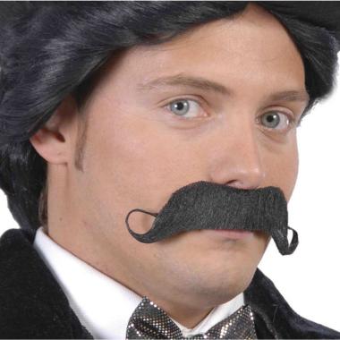 Baffi arricciati neri