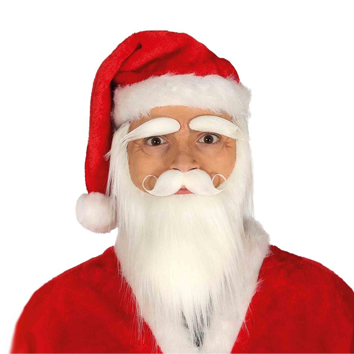 Barba babbo natale bianca baffi sopracciglia