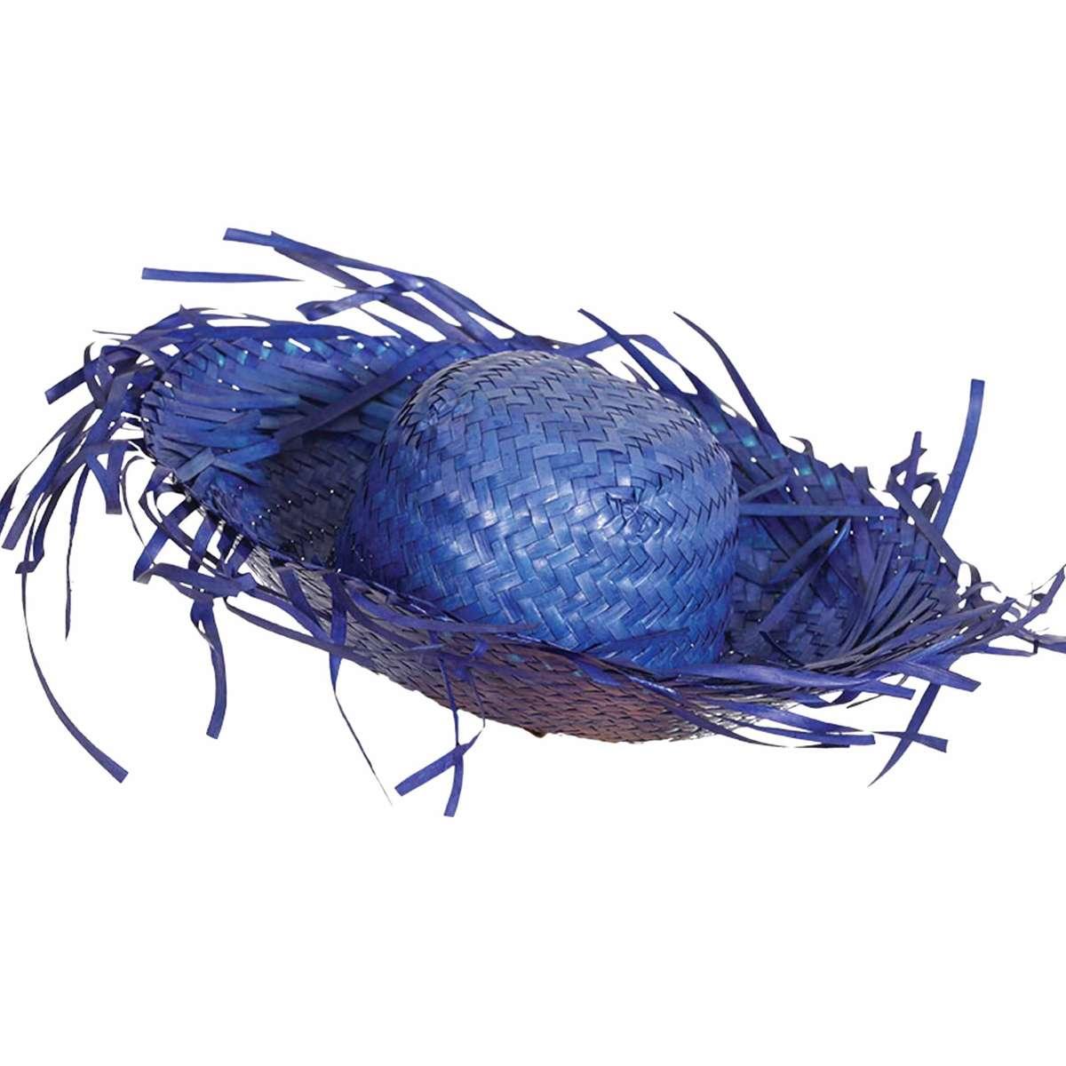 Cappello paglia azzurro