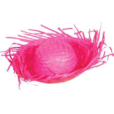 Cappello paglia rosa
