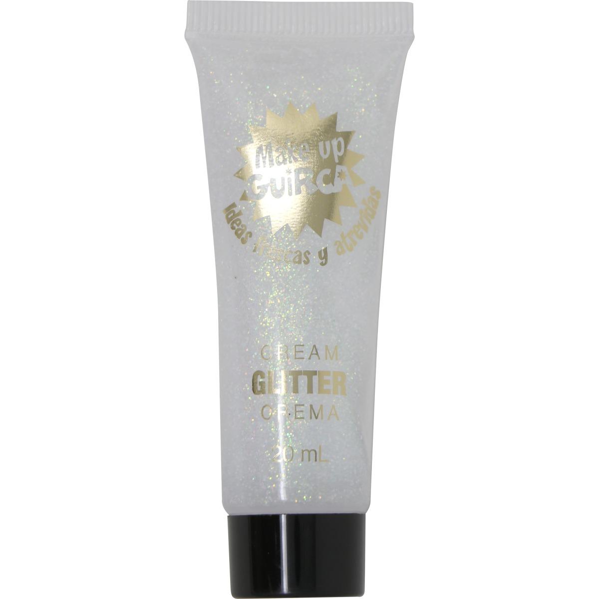 Trucco crema tubo glitter bianco