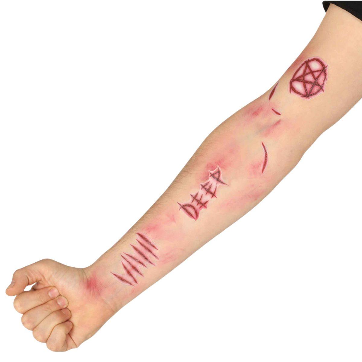 Tatuaggi viso rimovibili corpo cicatrici