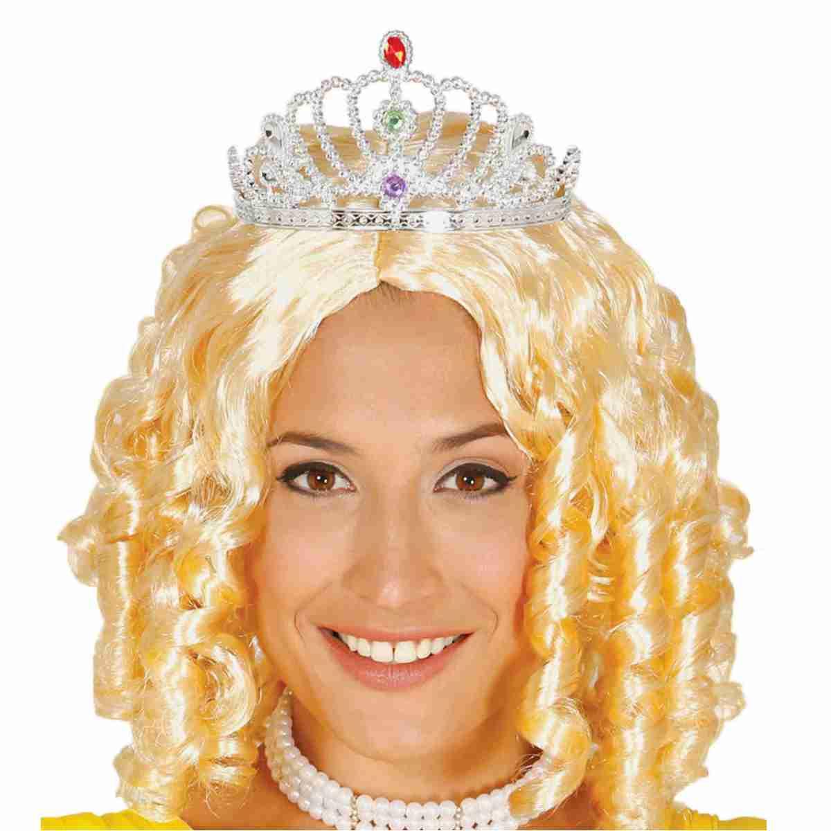 Corona pvc argento gemme