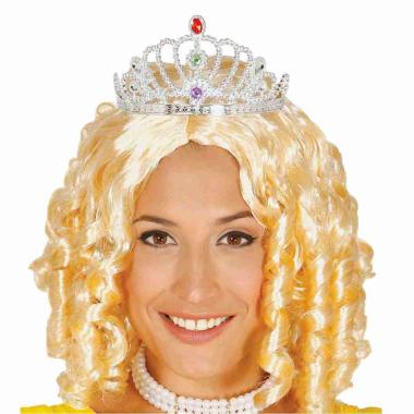 Corona pvc argento gemme