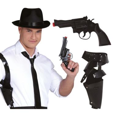 Fondina pistola nera da spalla pistola