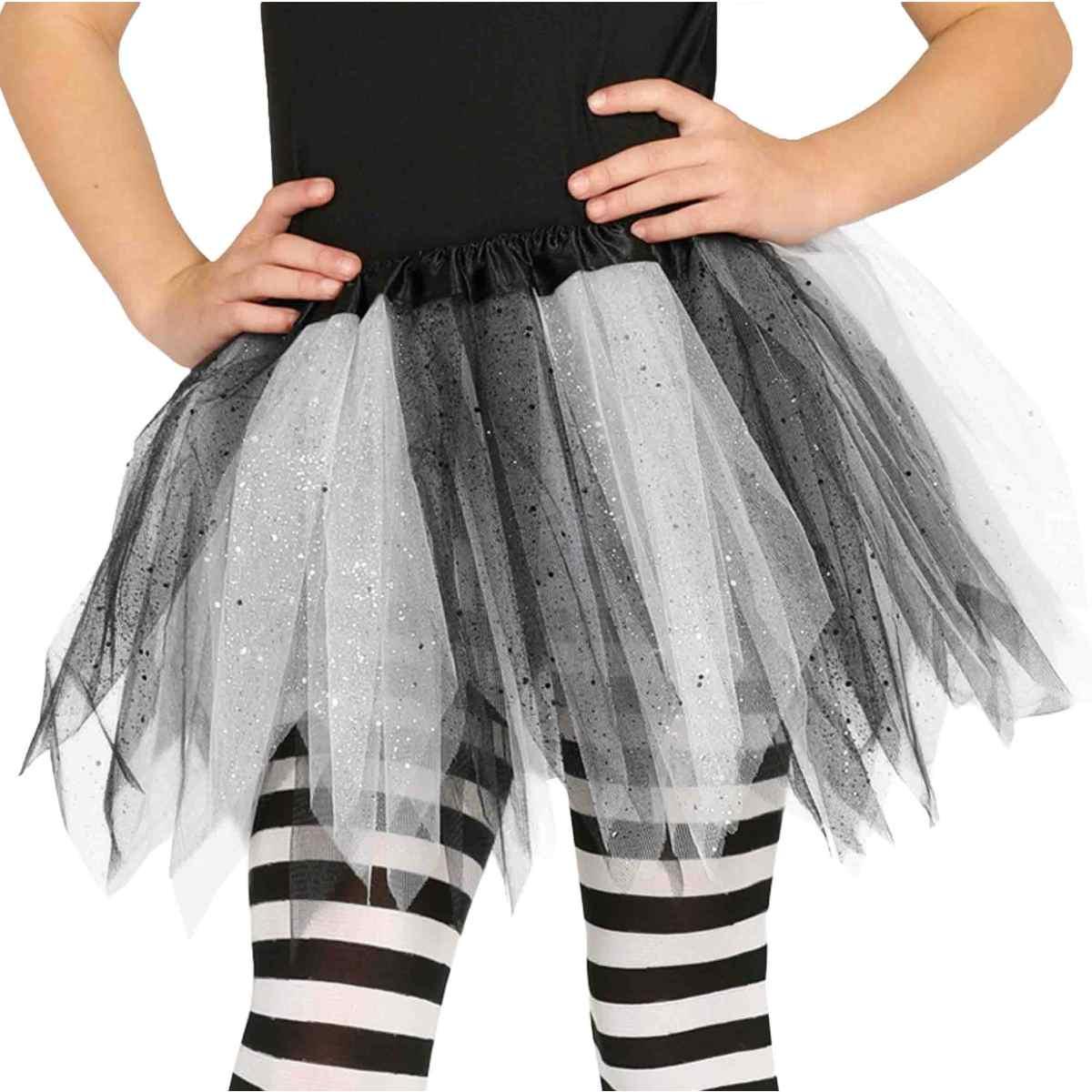 Gonna tulle bianca nera
