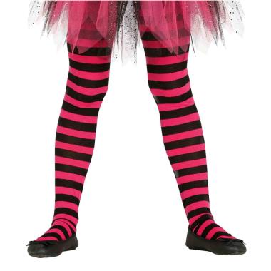 Collant righe nere rosa taglia baby 5 9 anni