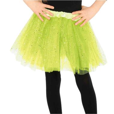 Gonna tulle verde brillantini