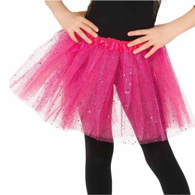 Gonna tulle rosa brillantini