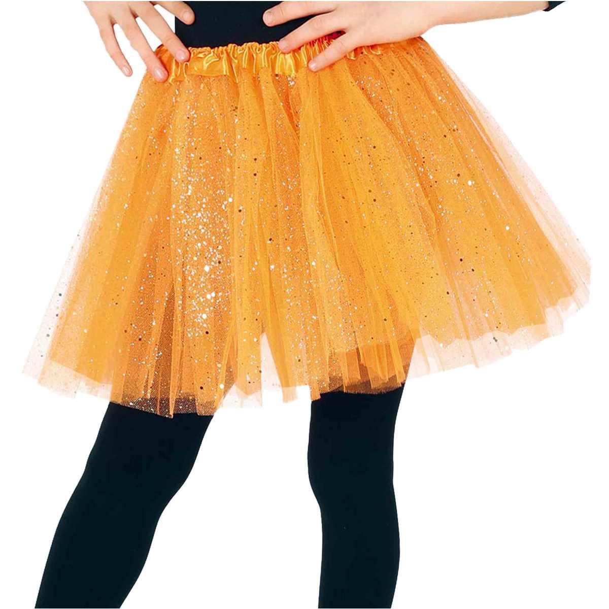 Gonna tulle arancio brillant