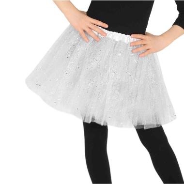 Gonna tulle bianca brillantin