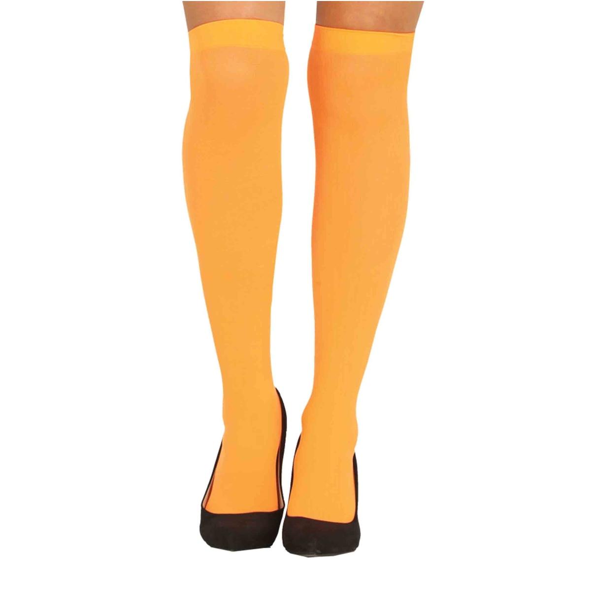 Collant autoreggenti arancione fluo