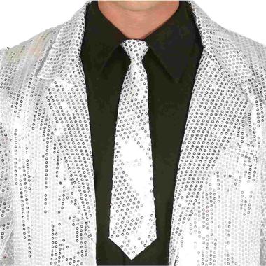 Cravatta paillettes argento