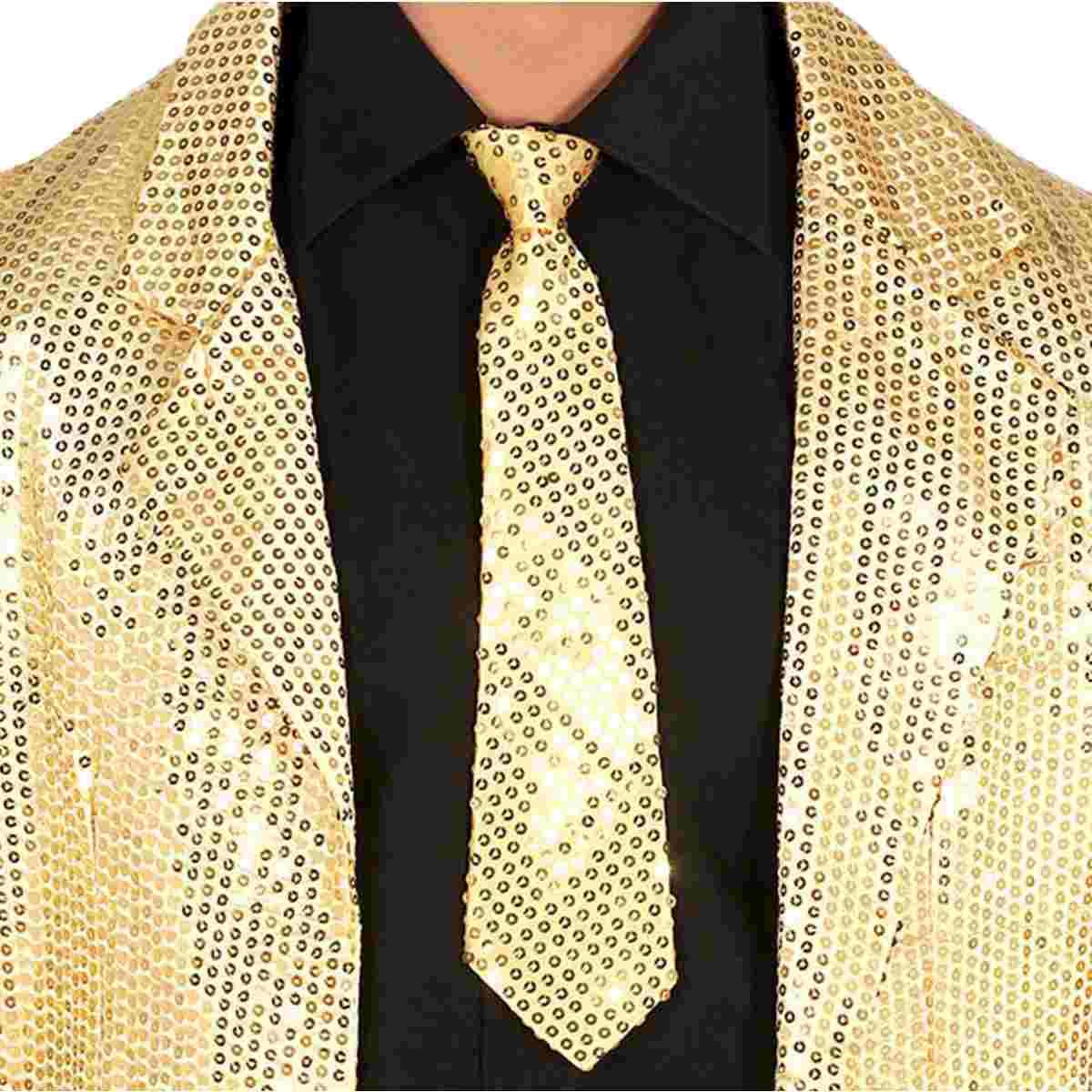 Cravatta paillettes oro