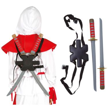 Spada ninja portaspade spalla modello a Set 2 pz