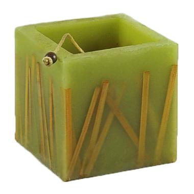 Candela cubo verde bamb