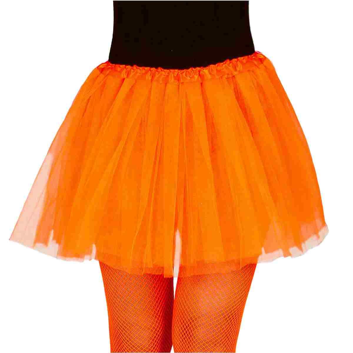 Gonna tulle arancione fluo