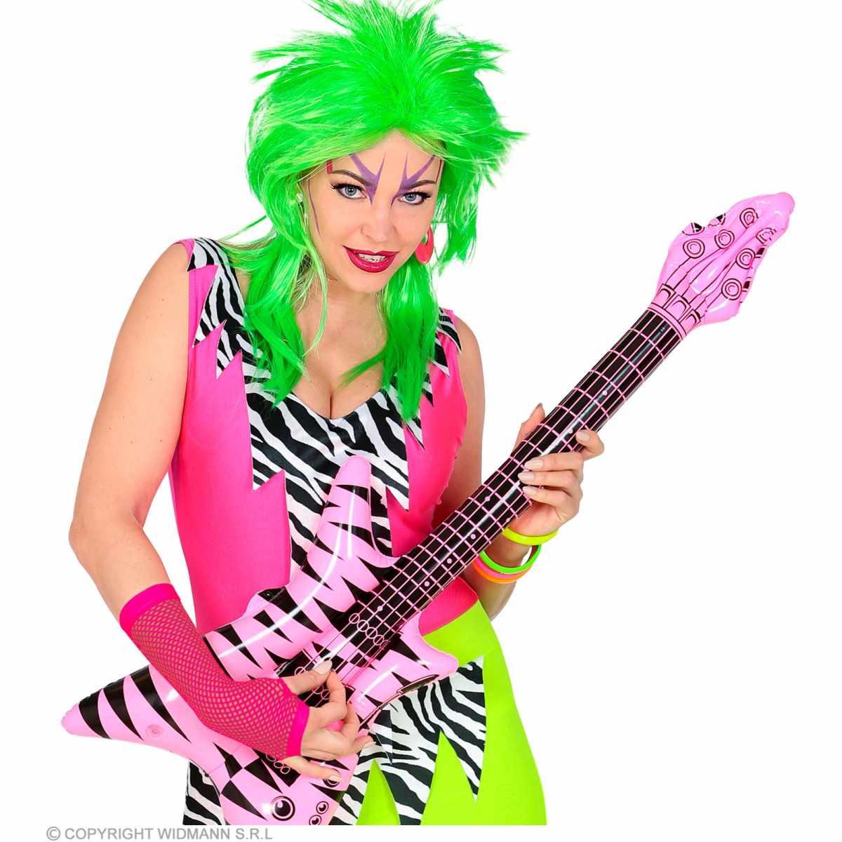 Guanti lunghi rete rosa fluo senza dita