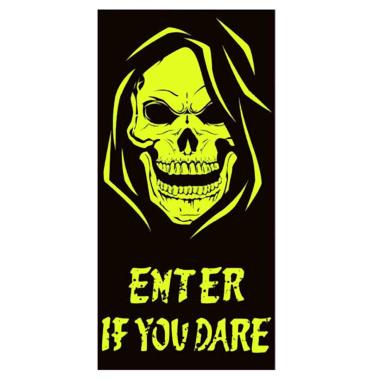 Teschio fluo per porta