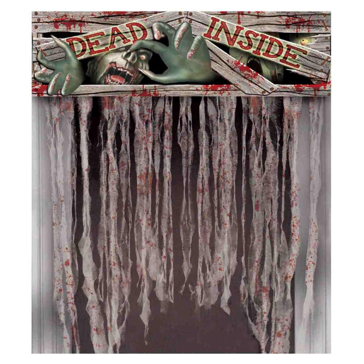 Tenda porta halloween scritta