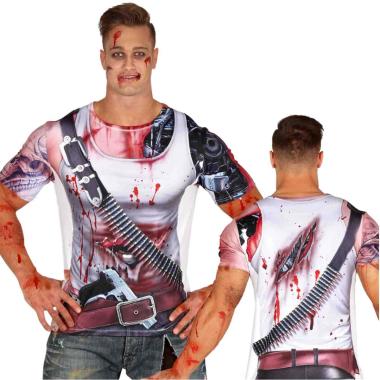 Costume maglia androide insanguinata litografata