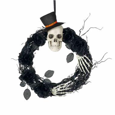 Ghirlanda halloween nera teschio