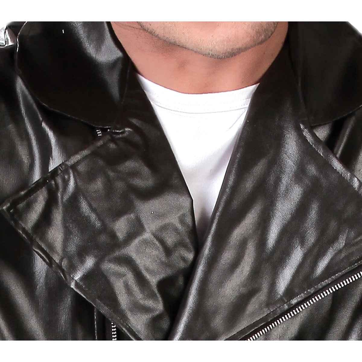 Giacca motociclista ecopelle nero