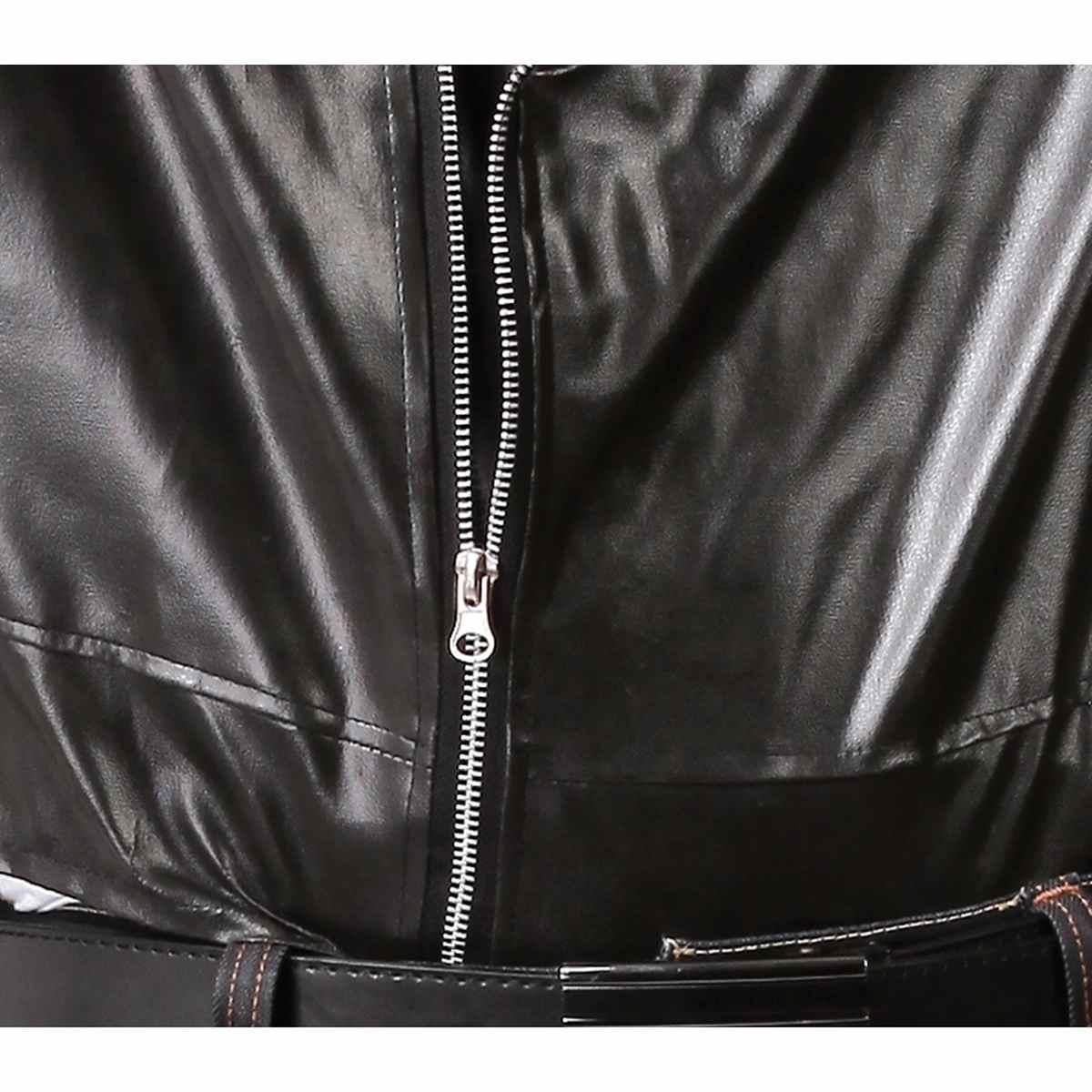 Giacca motociclista ecopelle nero