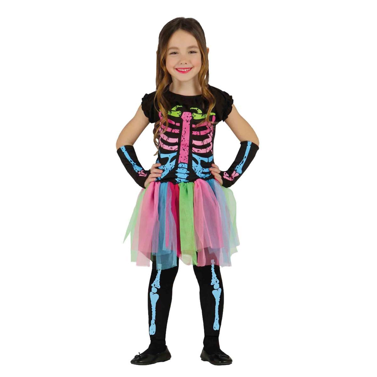 Costume scheletrina multicolor