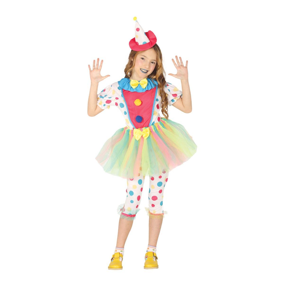 Costume clown pagliaccetta pois