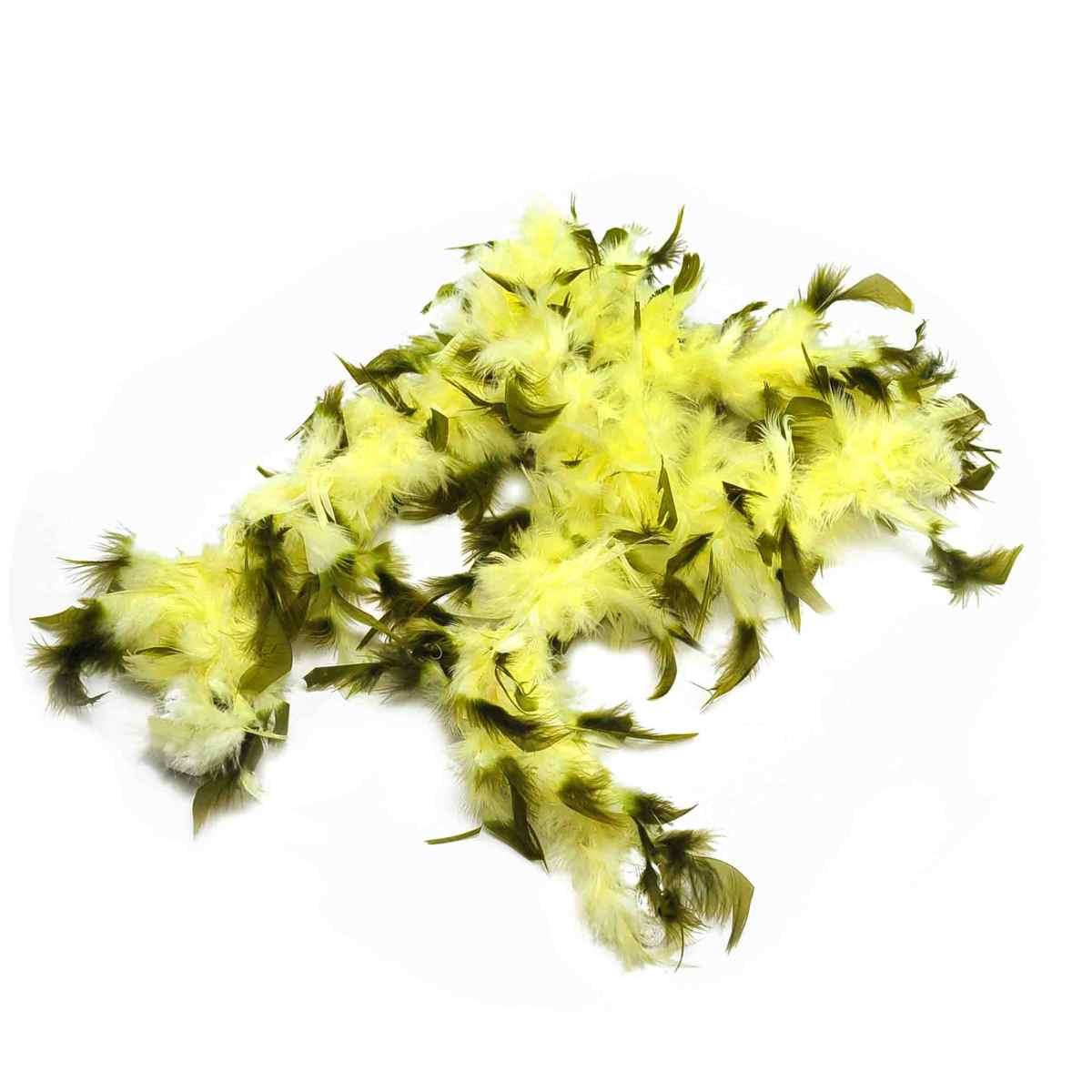 Boa di piume giallo verde 40 gr