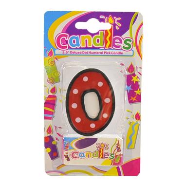 Candelina compleanno n 0 multicolor