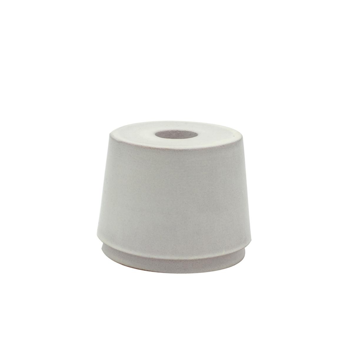 Portacandela ceramica bianco