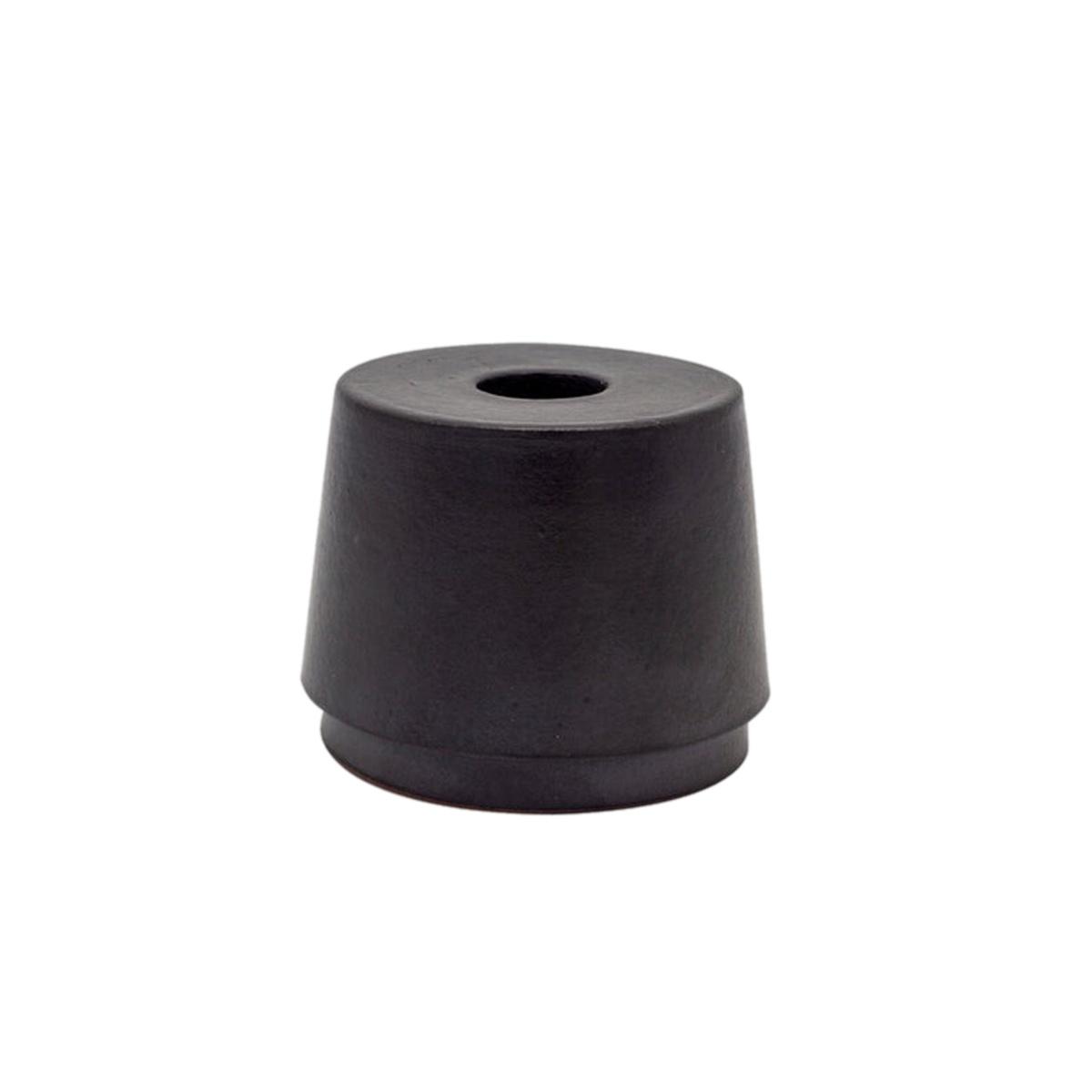 Portacandela ceramica nero