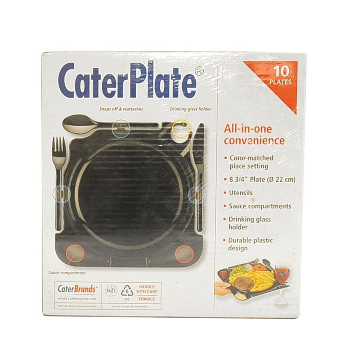 Piatti plastica cater black 10 pz