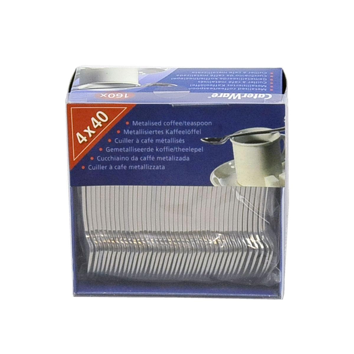 Posate party cucchiaino pvc metal cater 40 pz