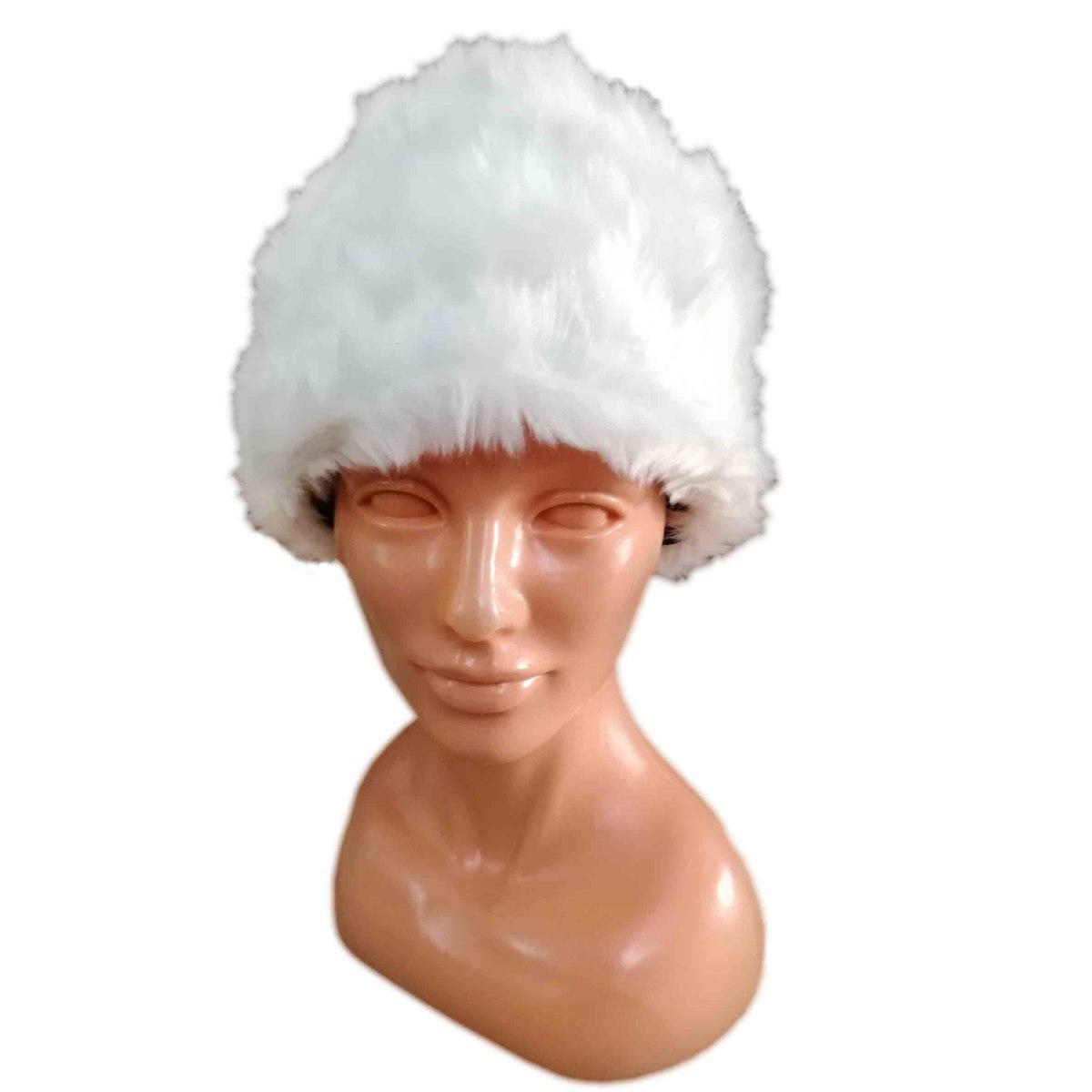Cappello pelliccia bianca