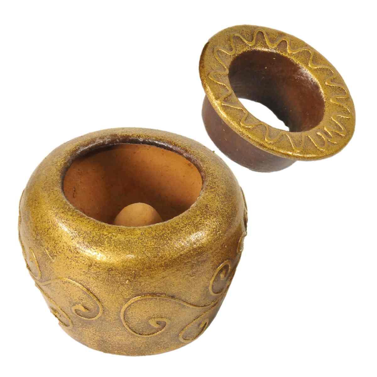 Posacenere oriente terra cotta oro