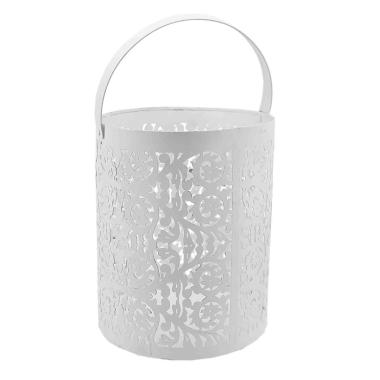 Portacandela merletto lami bianco
